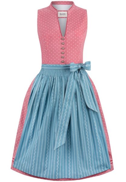 B-Ware / 2. Wahl - Dirndl midi 70 cm Luciana koralle Stockerpoint