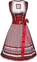 Dirndl mini 55 cm Merla blutrot Marjo  Dirndl mini 55 cm Merla blutrot Marjo