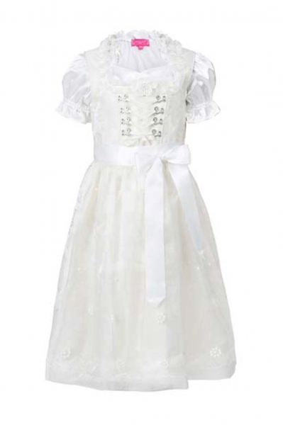Kinderdirndl ecru für Kommunion oder Hochzeit Krüger