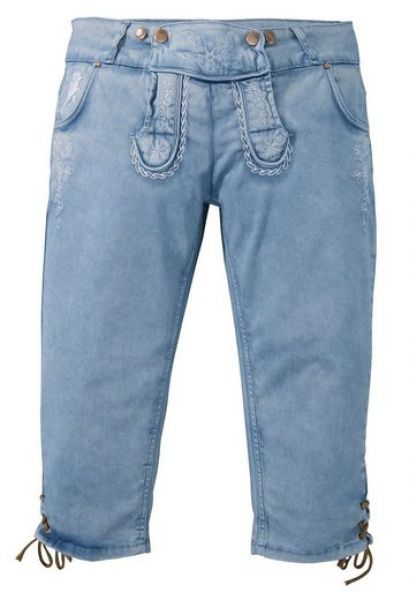 B-Ware / 2. Wahl Trachtenjeans Nicole Kniebund blau Hangowear