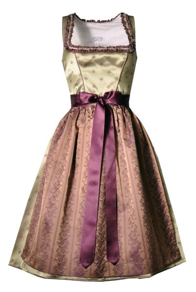 B-Ware / 2. Wahl Dirndl midi 64cm Moosen gold lila Hannah Collection
