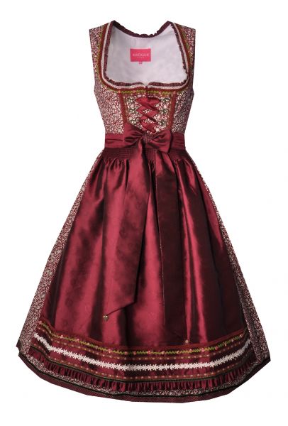 Dirndl midi 69cm Hammerbach bordeaux Krüger