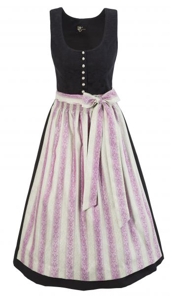 Dirndl Designerdirndl midi 65 cm Carolina schwarz pink grün Trachten Deiser