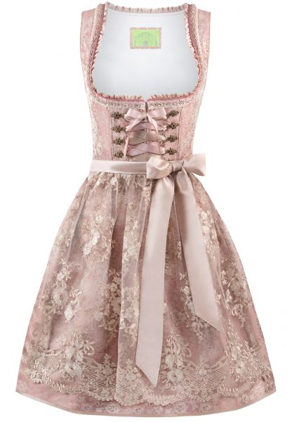 B-Ware / 2. Wahl - Dirndl mini 55 cm Noelia altrosa rosa Stockerpoint