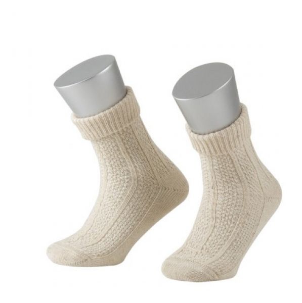 Kinder Trachtensocken mit Umschlag beige meliert JD