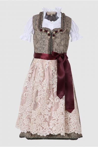 Kinderdirndl Set Talita oliv grün Trachtenset 3-tlg. Krüger