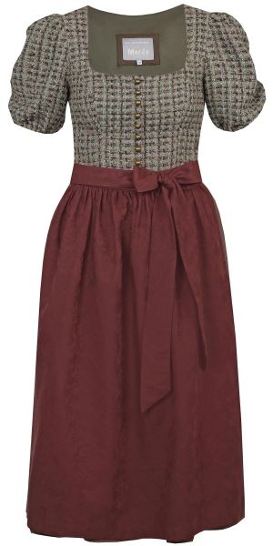 Dirndl lang 75 cm Olive Orchard olive Marjo