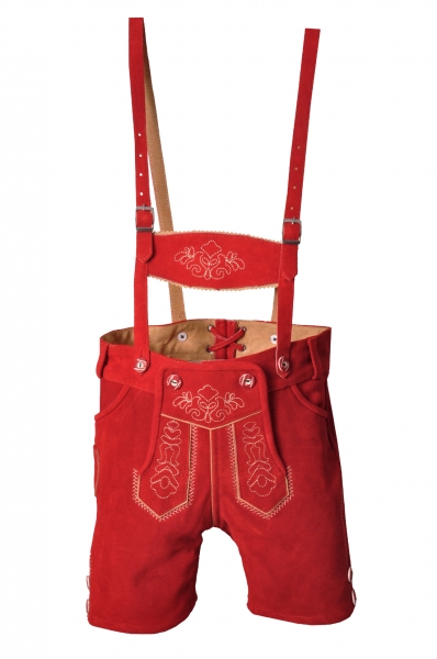 Kinder Trachten Lederhose Rohrenfels rot
