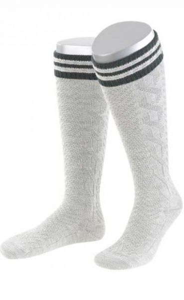 TRACHTENSOCKE SOCKEN STRÜMPFE HELLGRAU MERINO JD