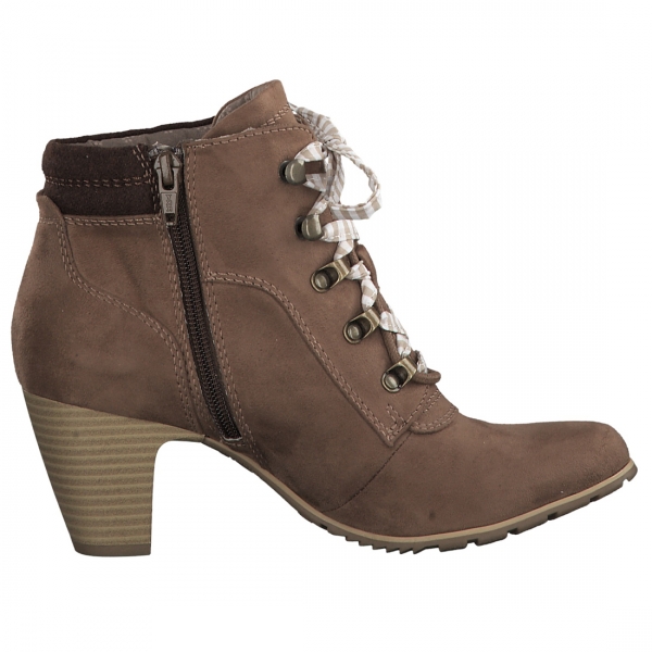 Trachten Stiefelette Stiefel High Reichenschwand pepper braun S. Oliver s.Oliver Keilstiefelette in Farbe braun Stiefeletten
