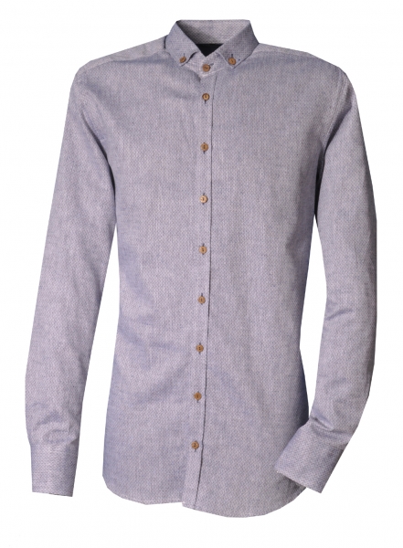 Trachtenhemd Abensbach blau jeansblau Slim Fit Langarm OS Trachten