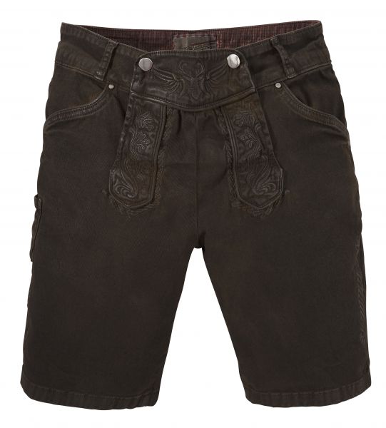B-Ware / 2. Wahl - Textilhose Rattenkirchen Jeansbermuda dunkelbraun Andreas Gabalier by Hangowear