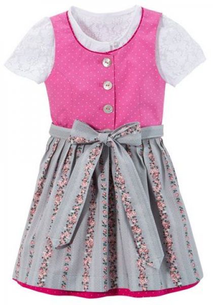 Kinderdirndl Gütersberg pink grau Berwin &amp; Wolff