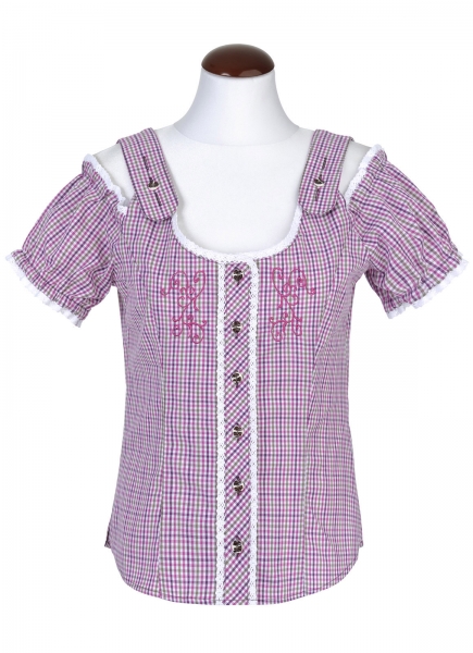 Trachtenbluse Eupen beere Carmenstil Spieth &amp; Wensky