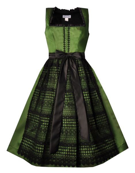 Dirndl midi 64cm Pfadendorf grün schwarz Hannah Collection