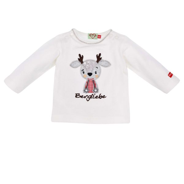 Kinder Shirt offwhite Hirsch Bergliebe Langarm Bondi