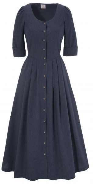 Dirndl Trachtenkleid lang 85cm Greut blau Naber Collection