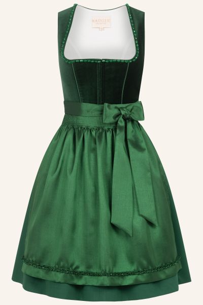 Samtdirndl midi 60 cm Nyala dunkelgrün Krüger Collection