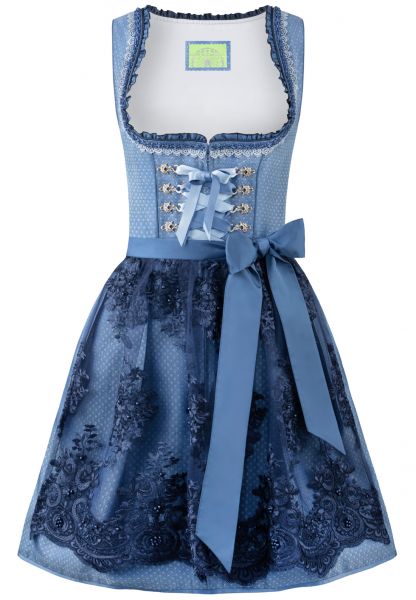 B-Ware / 2. Wahl - Dirndl mini 50 cm Beliva blau Stockerpoint