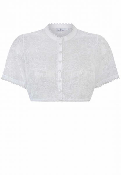 B-Ware / 2. Wahl Dirndlbluse Lyla weiß Kurzarm Stockerpoint