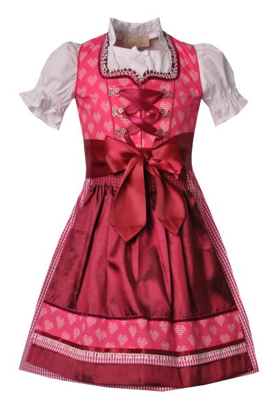 Kinderdirndl Set Steindorf pink Trachtenset 3-tlg. Krüger Kids