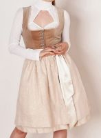 B-Ware / 2. Wahl - Dirndl midi 60cm Klara beige braun mit Schürze Krüger B-Ware / 2. Wahl - Dirndl midi 60cm Klara beige braun mit Schürze Krüger