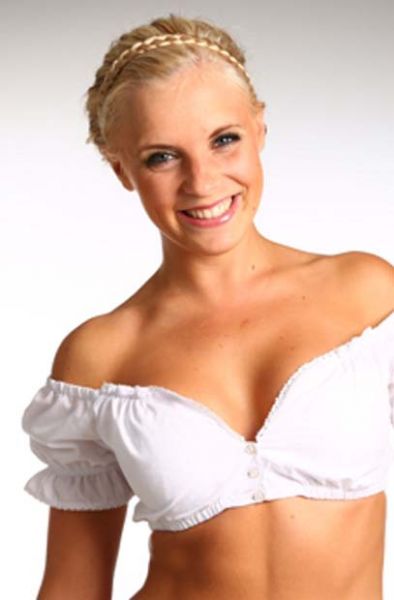 Dirndlbluse Fabienne weiss Carmenstil Fuchs