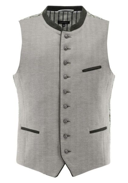 Trachtenweste Lehen beige grün Gipfelstürmer