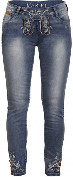 Trachtenjeans Franziska blau Lang Marjo