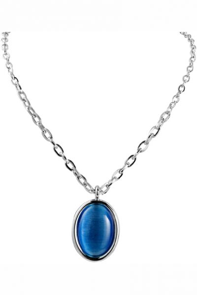 Dirndlkette silberf./blau