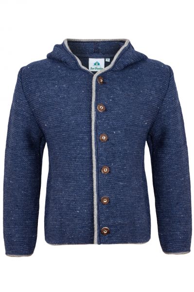 Kinderstrickjacke Saldenburg jeansblau Isar Trachten