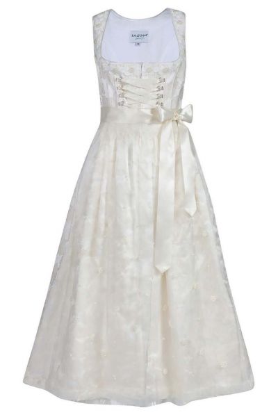 Brautdirndl midi 95 cm Farfalla weiß Krüger Feelings