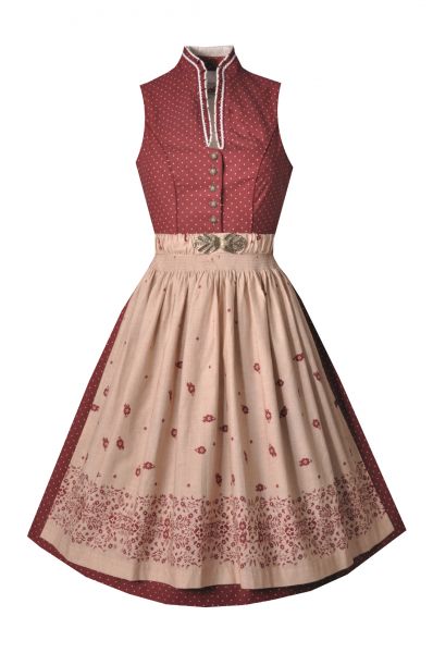 Dirndl midi 65 cm Edmühle bordeaux rot Fuchs