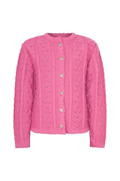 Kinder Trachten Strickjacke Unteregg pink Isar Trachten