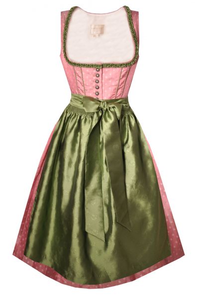 B-Ware / 2. Wahl - Dirndl midi 70cm Endham rosa grün Krüger Collection