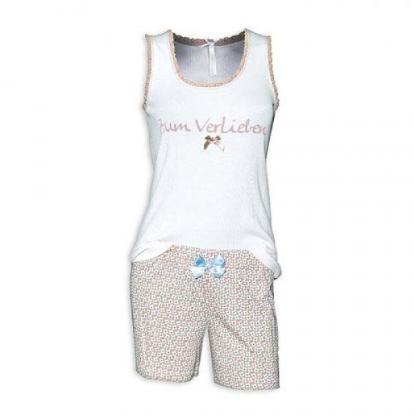 Trachten Shorty Zum Verlieben weiß/taupe Louis & Louisa