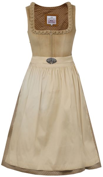 Dirndl midi 65 cm Tschirn lehm ocker braun gelb Marjo