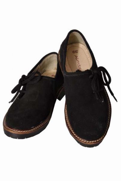 Haferlschuhe Trachtenschuhe Adam schwarz Velourleder Almsach