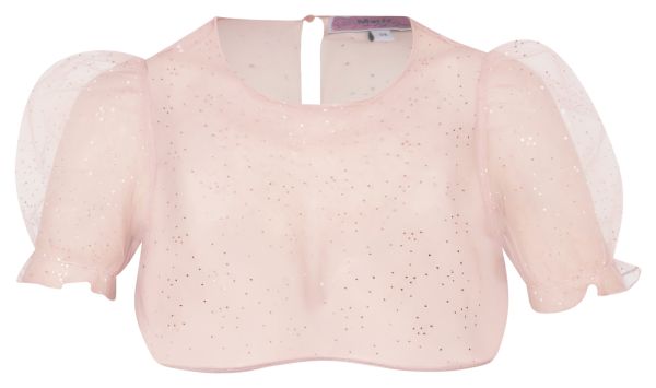 Dirndlbluse Kochel flamingo Puffärmel Marjo