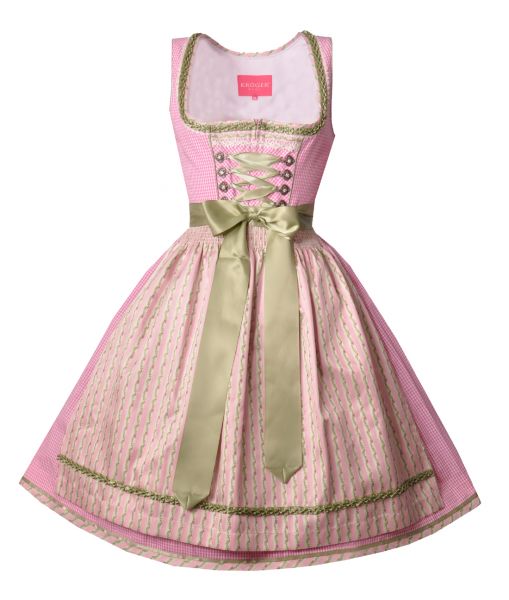 Dirndl midi 62 cm Faustenbach rosa grün Krüger