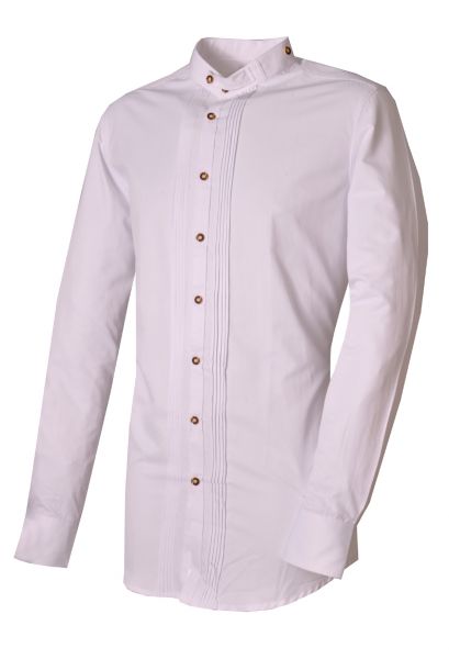 B-Ware / 2. Wahl - Trachtenhemd Buchdorf weiß Langarm Slim Fit OS Trachten