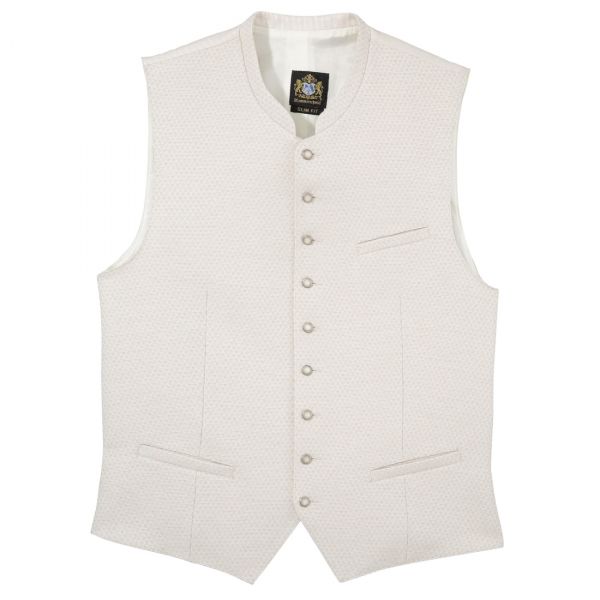 B-Ware / 2. Wahl - Trachtenweste Hochzeitsgilet Altmugl ecru beige Hammerschmid
