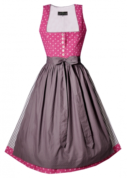 Dirndl midi 72 cm Thalham pink grau Berwin &amp; Wolff