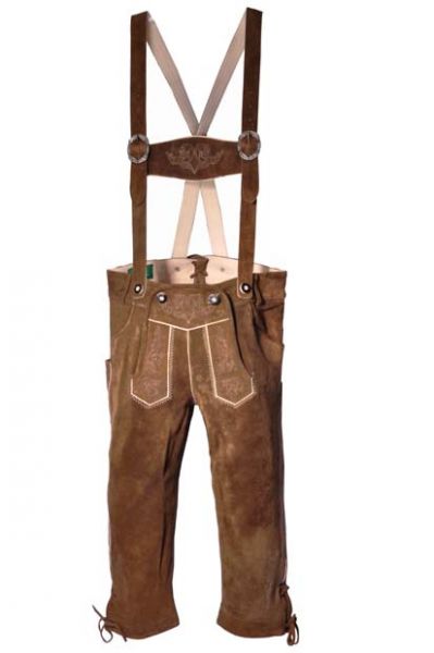 Lederhose Kniebund Herbert hellbraun