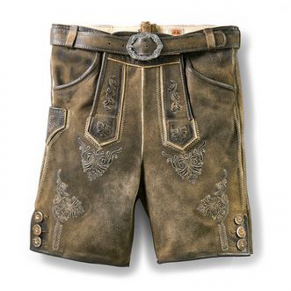 Kinder Lederhose Trachtenhose kurz Ammersee - Kid ziller Antik Maddox
