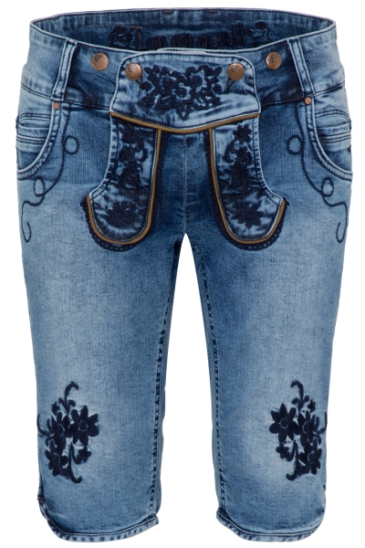 Trachtenjeans Jeansbermuda Ovida denim blau Hangowear