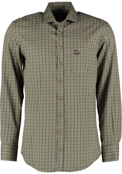 Trachtenhemd Kleinried oliv grün dunkelgrün OS-Trachten