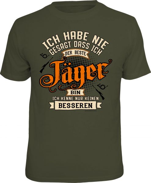 Trachtenshirt "Kein besserer Jäger" grün