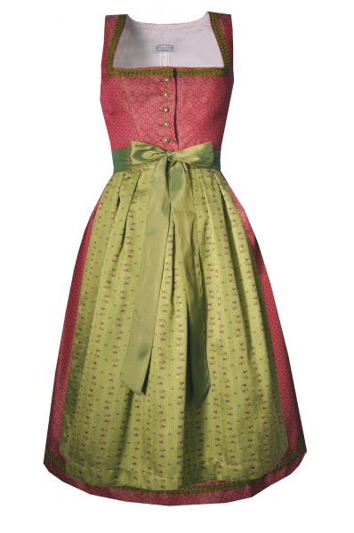 Dirndl midi 68cm Irlham beere grün Hannah Collection