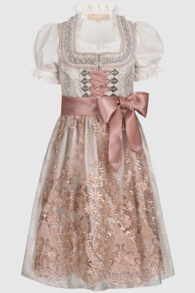 Kinderdirndl Set Theresia natur rosa Trachtenset 3-tlg. Krüger